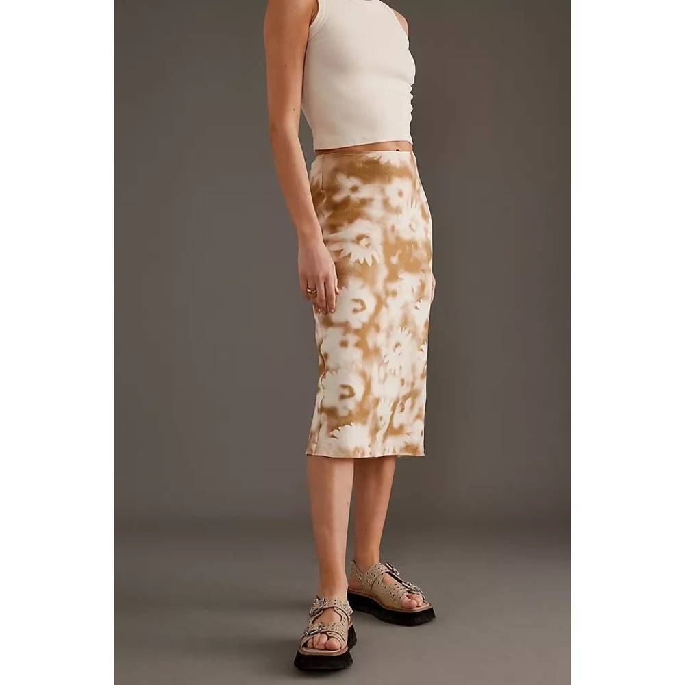 Anthropologie Samsoe Samsoe Saagneta Linen Aster Midi Skirt Tie-Dye Size XS‎